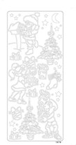 Vaessen Creative Sticker - 10x23cm - 10st - goud kerstboom