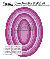 Crea-Nest-Lies XXL Stansen - Nr.94 - Ovalen - Ruwe Rand - 12.5x16.5cm - 1s