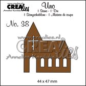 Crealies Uno snijmal - no.38 Kerkje