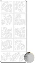 Vaessen Creative Sticker - 10x23cm - 10st - zilver bladeren
