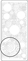 Vaessen Creative Sticker - 10x23cm - 10st - zilver Cirkels