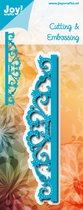 Joy!Crafts Stencil - Snij- embosstencil - Noor Rand met swirls