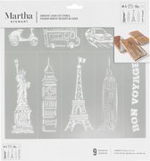Martha Stewart -Adhesive Stencil travel 1 vel
