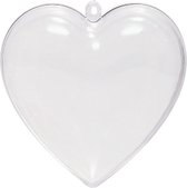 Vaessen Creative Plastic Hart 2-delig 8cm x5