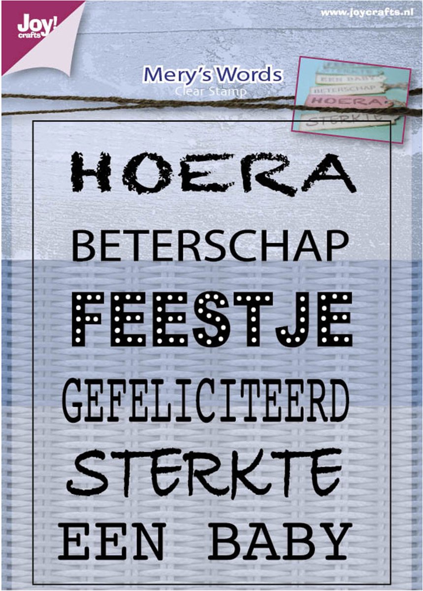 Joy!Crafts • clear stempel Mery korte tekst NLJoy!Crafts • clear stempel Mery korte tekst NL