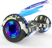 Microgo 6.5 inch Hoverboard met Flits Wielen | Bluetooth Speaker | Met Afstandsbediening | Inclusief Transporttas | Geel-Groen