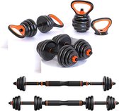 Fcity Halterset - Halterstang met gewichten - Dumbells - Thuissporten - Kettlebell - Push Up - Fitness