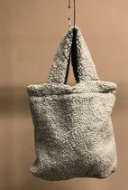 Shopper-handtas-mommybag-teddystof lichtgrijs