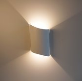 DEKUBO - FLAT CURVE ZWART - Wandlamp - Up & Down Lamp - Zwart
