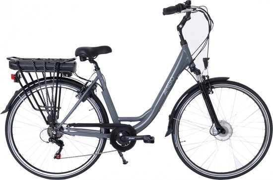 Amigo E- Active - Vélo de transport électrique pour femme - Avec 7 vitesses  - Gris mat | bol.com