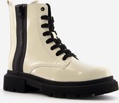 Blue Box dames lak veterboots - Beige - Maat 39