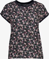 TwoDay dames T-shirt met bloemenprint - Zwart - Maat M