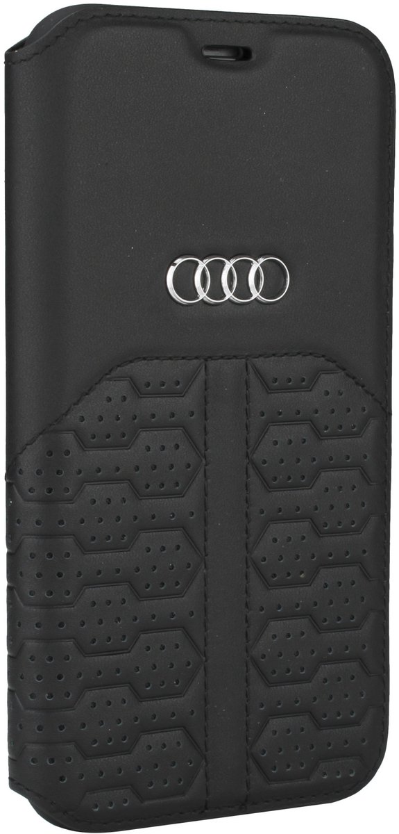 Audi hoesje - Zwart - iPhone 12 Mini - Book Case - A6 Serie - Genuine Leather