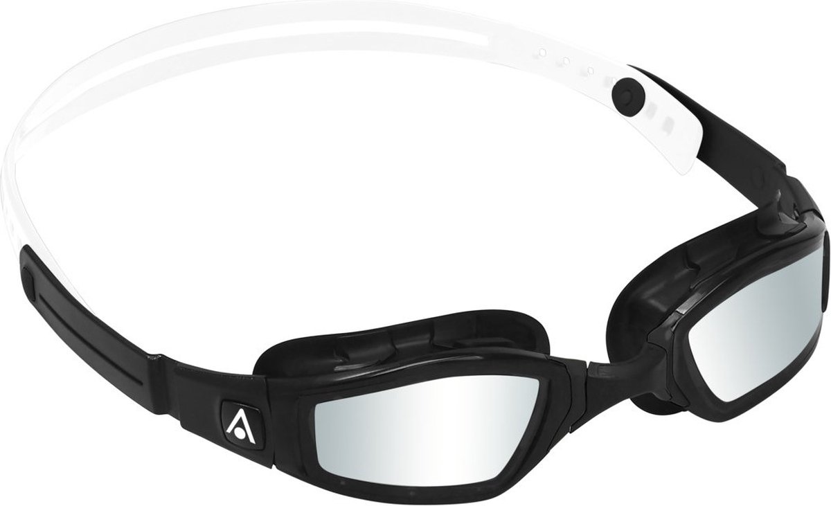 Aquasphere Ninja - Zwembril - Volwassenen - Silver Titanium Mirrored Lens - Zwart/Wit