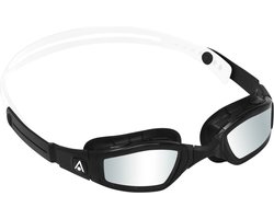 Aquasphere Ninja - Zwembril - Volwassenen - Silver Titanium Mirrored Lens - Zwart/Wit