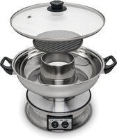 Remo elektrische Fonduepan, fondue, hotpot met grill, gourmet, 3,8 liter Ø30cm 1950 w.