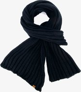 Gebreide heren sjaal zwart - Zwart