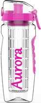 Afecto® | fruit fles met naam! | sport infuser | water flessen met fruit |1000ml | drink fles | ook te gebruiken als water fles | BPA vrij| kleur magenta