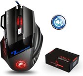 Friick Gamingmuis - Gaming accessoires - Gadget - RGB LED verlichting - Bedraad - Zwart - Met box