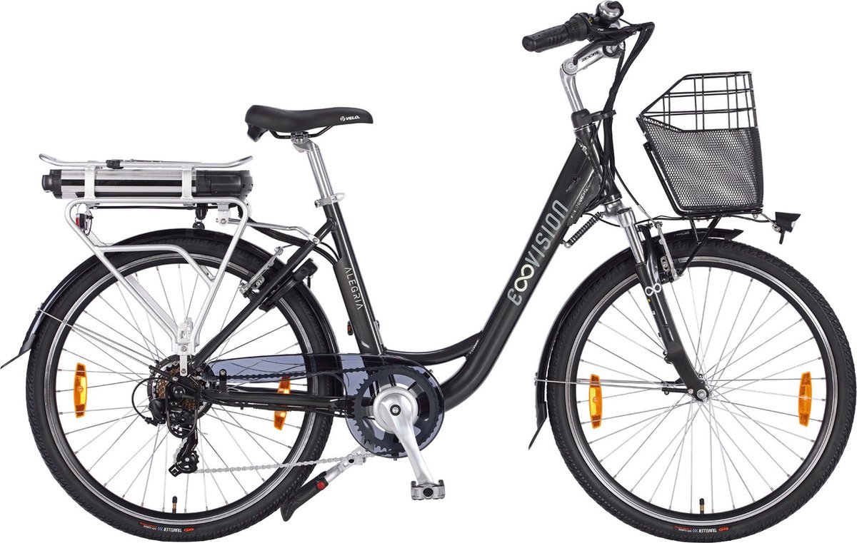 E- Vision Alegria D 46 cm / 26 inch wiel Zwart 7 speed