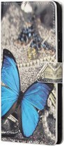 Samsung Galaxy A13 5G / A04s Hoesje Wallet Book Case Vlinder Print