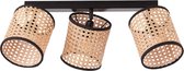 Brilliant lamp, Wiley spot bar 3-vlams hout licht/zwart, 3x D45, E14, 60W, draaibare koppen