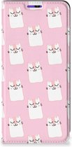 Bookcase Valentijn Cadeaus Geschikt voor Samsung Galaxy A22 4G | M22 Smart Cover Hoesje Sleeping Cats