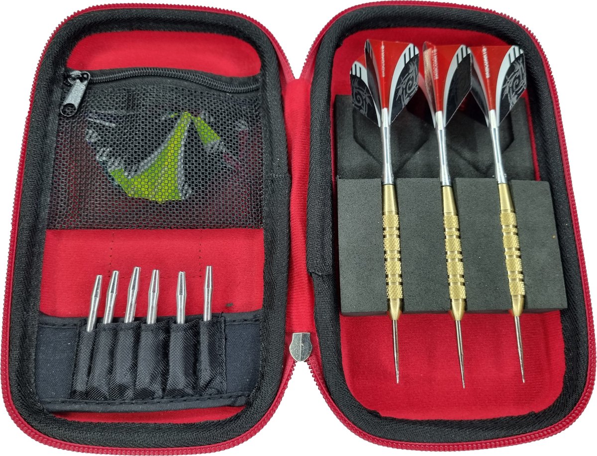 ABC Darts - Freedom Dartpijlen 23 Gram - Opbergmap - Rood