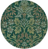 Walljar - William Morris - Flower Garden - Muurdecoratie - Dibond wandcirkel