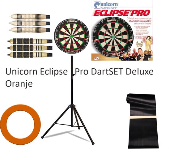 Unicorn Eclipse Dartstandaard Ring +... bol + Deluxe pro 6 | darts dartSET & incl Surround