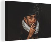 Canvas Schilderij Willem van Oranje - Adriaen Thomasz - Sigaretten - 60x40 cm - Wanddecoratie