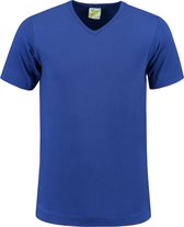 L&S T-shirt V-neck cot/elast SS for him