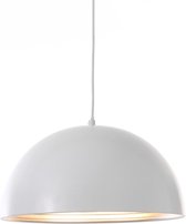 MEO Latina Hanglamp - Eetkamer & Woonkamer Lamp - Zilverkleurige binnenkant - Modern interieur - Wit