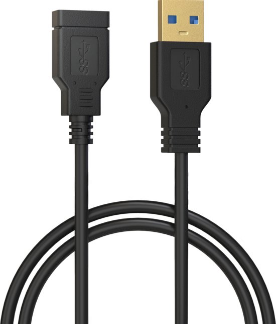 USB 3.0 Verlengkabel - 1,8 meter - USB 3.0 Female naar USB 3.0 Male - Gold Plated - Snelheid tot 5Gbps