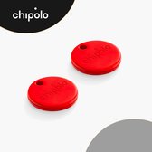 Chipolo One - Bluetooth GPS Tracker - Keyfinder Sleutelvinder - 2-Pack - Rood
