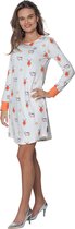 Happy Pyjama's Dames nachthemd lange mouwen maat: 'XS' (XS-XXL) - Super leuke dames nachtjapon van katoen in een mooi Hollands thema. Comfortabele pyjama voor dames!