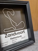 F1 Zandvoort, canvas poster in 3d lijst - zwarte lijst - f1 - circuit zandvoort
