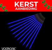 Voltronic Kerstverlichting - Meteorenregen - IJspegel verlichting buiten - Kerstverlichting buiten - Kerstversiering - 10 LED Sticks - 480 LEDS - Blauw