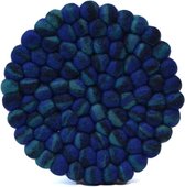 Floz onderzetter - set van 2 - voor pannen, bloempotten of vazen - blauw mix - 21 cm - fairtrade uit Nepal