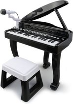 Electronische Piano met Microfoon, Stoel zwart