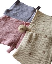 Hydrofiele speendoek met regenboogjes - Speenknuffel - Knuffeldoek - Hydrofiel doek - Speenhanger