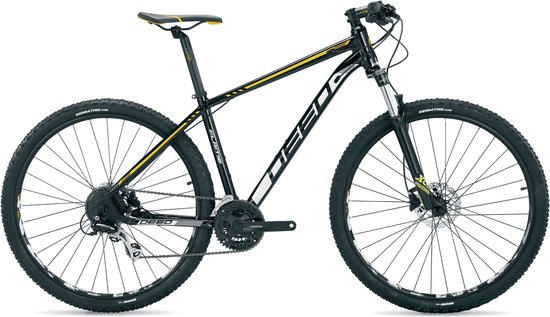 DEED FLAME 294 MTB 29 INCH H50 24 SPEED BLACK YELLOW