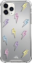 XOXO Colors - Mirror Case - Spiegel case geschikt voor Apple iPhone 11 Pro Max hoesje - Spiegelhoesje met opdruk - Tekst - Hardcase shockproof