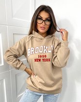 Beige dames HOODIE Made in Italy NEWCOLLECIE2021/onesize