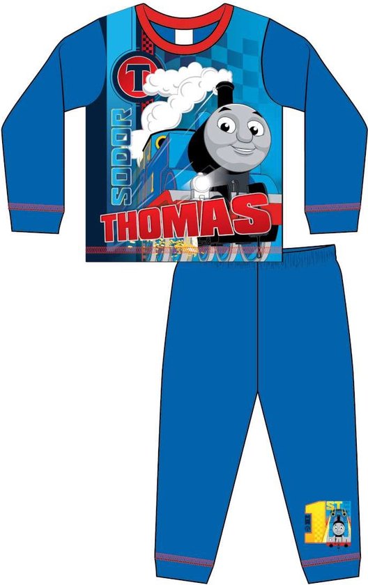 knoflook Tweet Panda Thomas de Trein pyjama - maat 92 - Thomas pyjamaset - blauw | bol.com