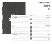MGPcards - Bureau-agenda 2022 - A4 - Ringband - Spiraal - 7d/2p - Grijs