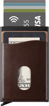Parvus™ Luxe Portemonnee heren dames - RFID Blocking pasjeshouder - Kaarthouder - leder - Donker bruin