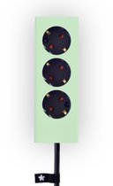 Plug 3 -  Stijlvolle Stekkerdoos - Hoogwaardige Stalen Behuizing (Duurzaam) - Bekroond Met Design Award  - (Klassiek)Groen