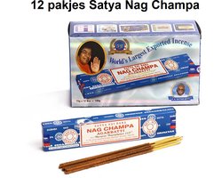 Wierook Satya Nag Champa geurstokjes - 12 pakjes