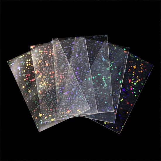 Thumbnail van een extra afbeelding van het spel acid & pvc vrije kaart sleeves | card sleeves | holographic sterretjes | 50 stuks | 56mm x 87mm